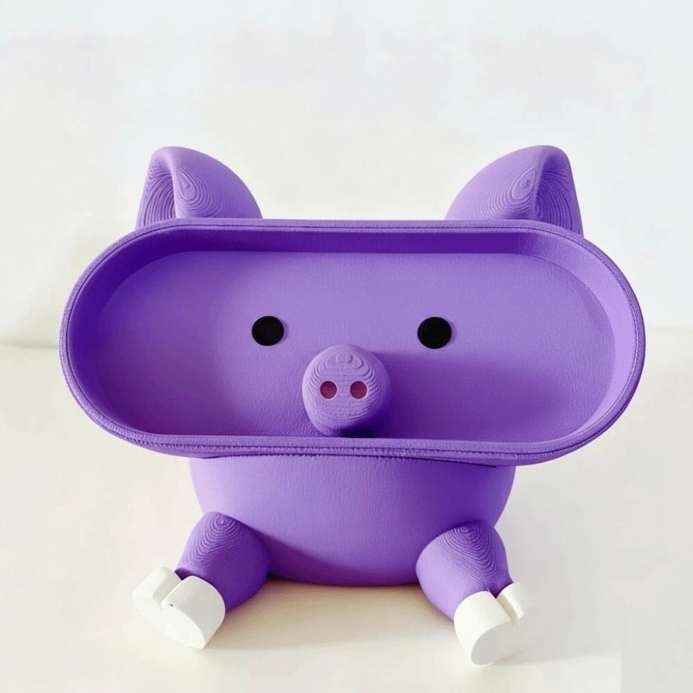 Portable Pink Piggy Glasses Case PLA Multi-functional Pig Stationery Storage Box Washable Dust-proof Eyewears Storage Box