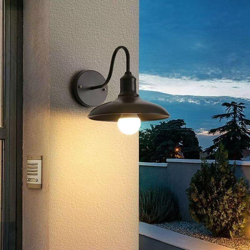 Retro American Outdoor Wall Lamp: Waterproof Lighting for Balcony, Corridor, Walkway, Garden, and Courtyard Fence.