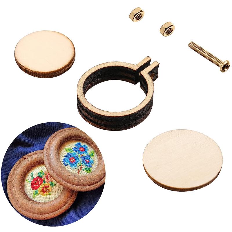 Wooden Mini Embroidery Hoop Frame for Jewelry & Cross Stitch