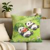 Cut Funny Small Panda Cartoon Printing Pillowcase Customized Pillow Cover for Sofa Home Decor