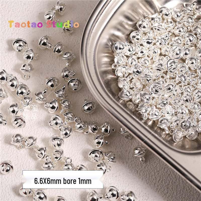 Starlight Moon Bell Pendant Tassel Jewelry DIY Materials - Silver Necklace/Bracelet Beading Accessories