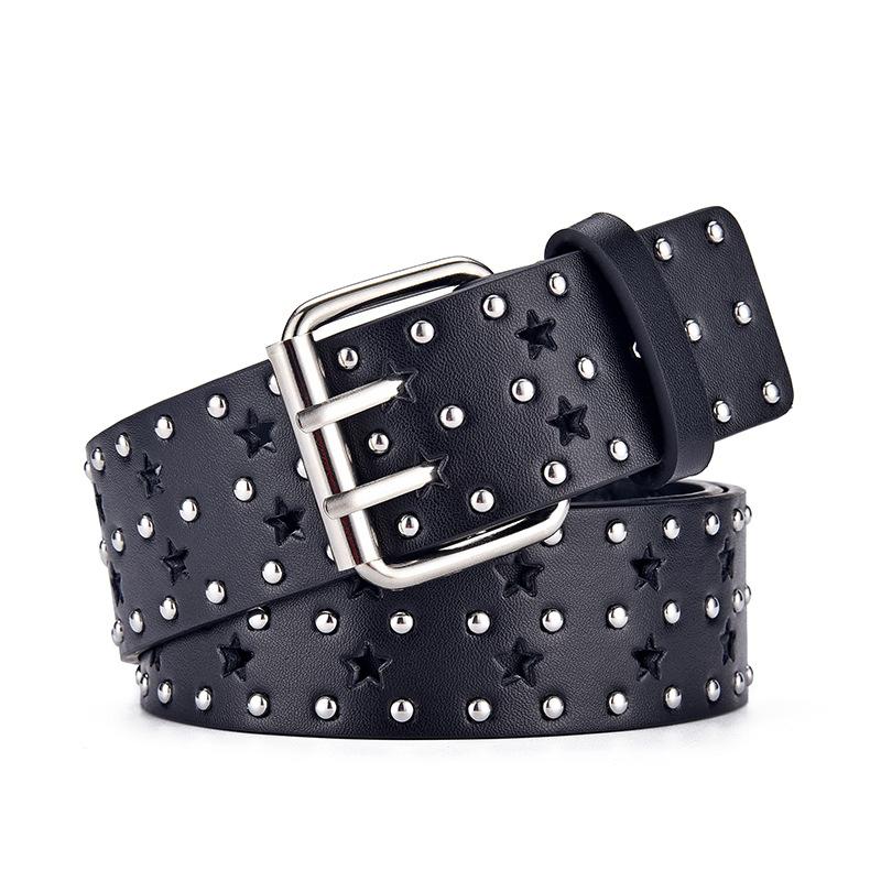 Five Pointed Star Hollow Belt Casual Jeans Fashionable Decorative Belt