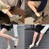 Grape Mom Studiolee~ Shoes Spring Women's Board Shoes Small Fragrant Coarse Rhombus Low Top Casual Little White Shoes Women's Shoes