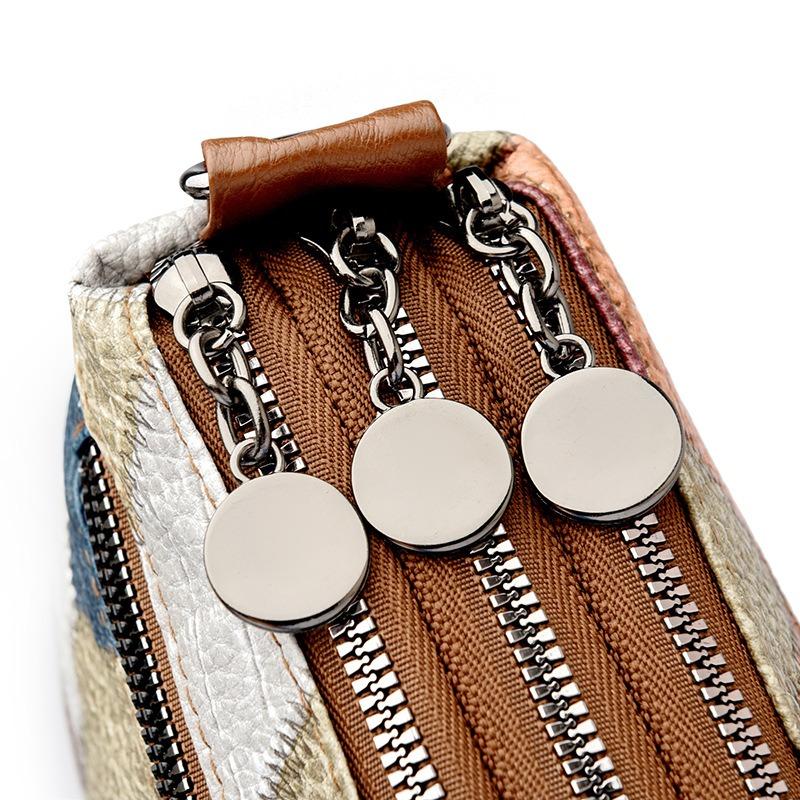 Retro Contrasting Color Bag Women's New Fashion Middle and Old Mother Bag Mobile Phone Change Bag Women's Messenger Bag