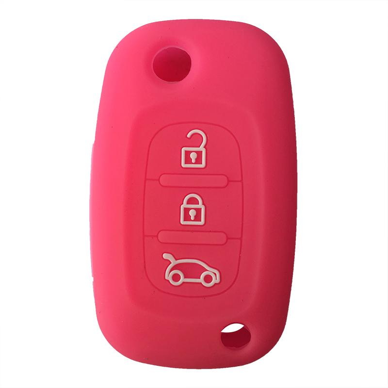 

Silicone Key Case Cover For Renault Megane 3 Fluence Arkana Clio For LADA Vesta Largus Granta XRay Kalina Priora Sedan Key Cover Яскраво-рожевий