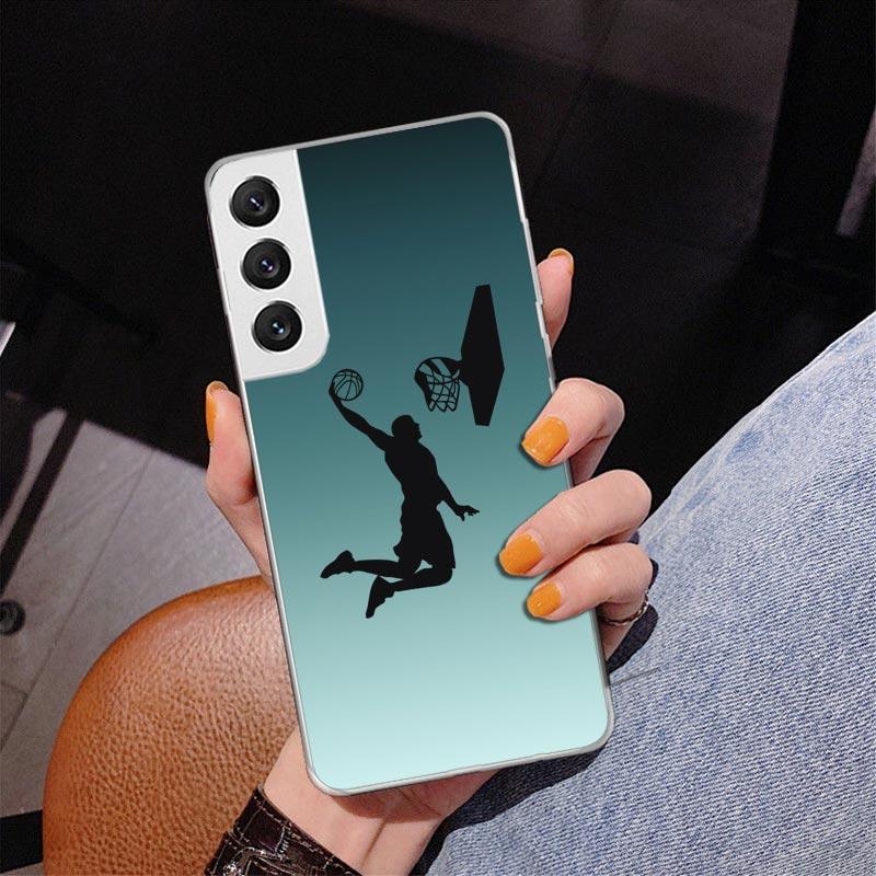 Basketball Basket Sports Phone Case For Samsung Galaxy S24 S25 Edge S26 Ultra S23 S22 S21 Plus S20 FE + Personalized Print Cover