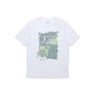 Li Ning Badfive Sports Basketball Series Graphic Print Round Neck Short Sleeve T-Shirt Men Tops White AHSR137-2