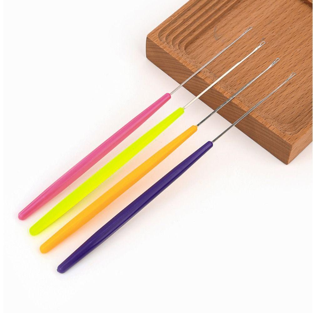 

2Pcs Plastic Handle Knitting Hooks Micro Hook Crochet Hook for Making Dreadlock