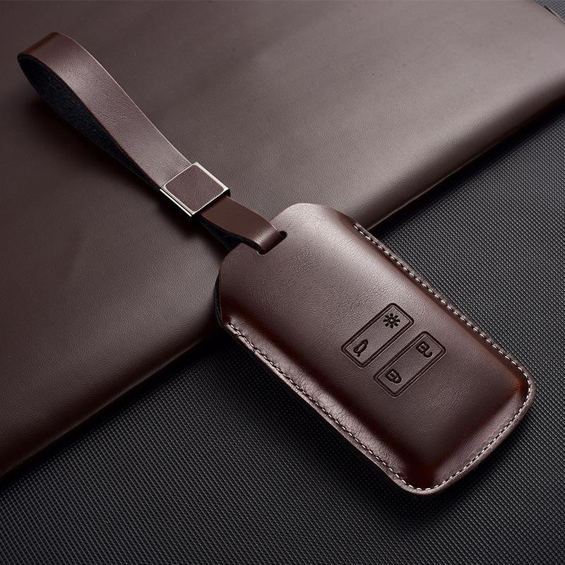 Renault Koleos Kadjar Dongfeng E-Notes Leather Key Cover for Men
