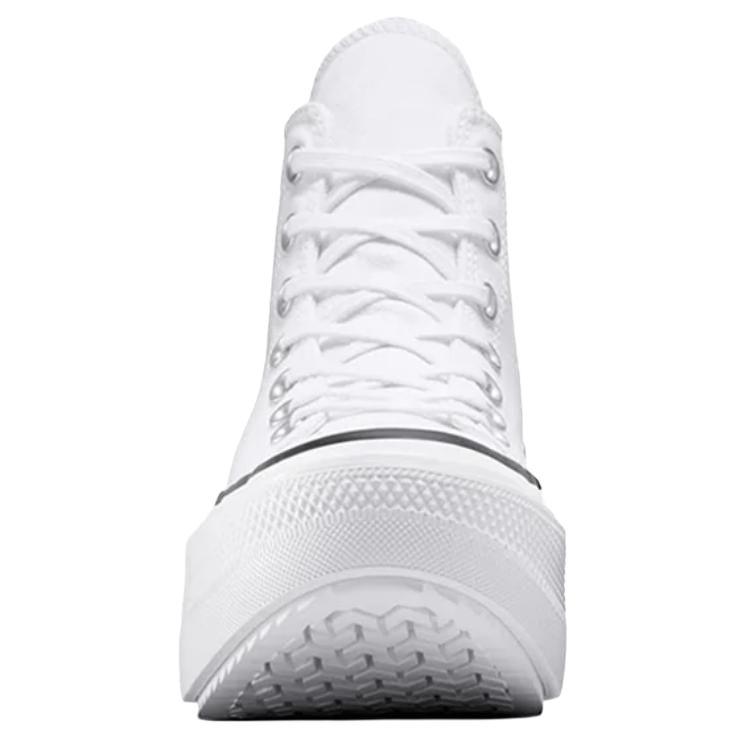 Converse All Star Lift Double Stack versatile and comfortable high-top canvas shoes unisex white