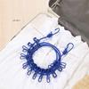 Portable Retractable Clothesline with 12 Clips Laundry Dryer Outdoor Clothes Rope Drying Rack Hanging Line for Clothes