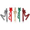 Versatile Festival Bowknot Decoration For Hanging On Doors Wall And Cabinets Polyester Christmas Accent