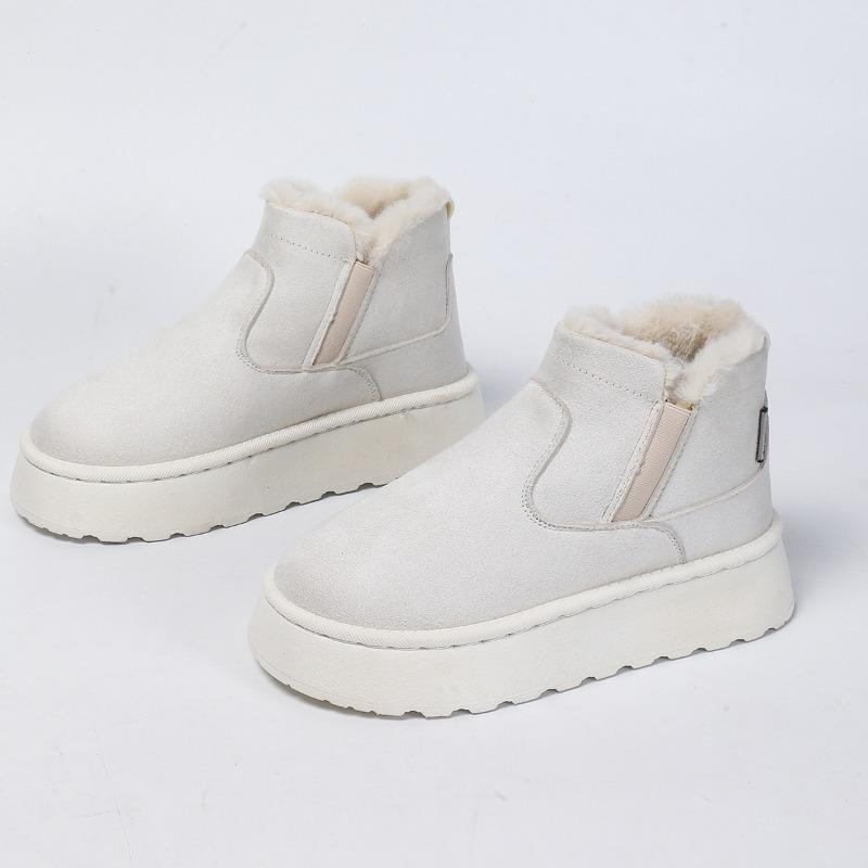 Autumn and winter new fleece thickened warm women's cotton boots casual versatile thick-soled plush women's snow boots