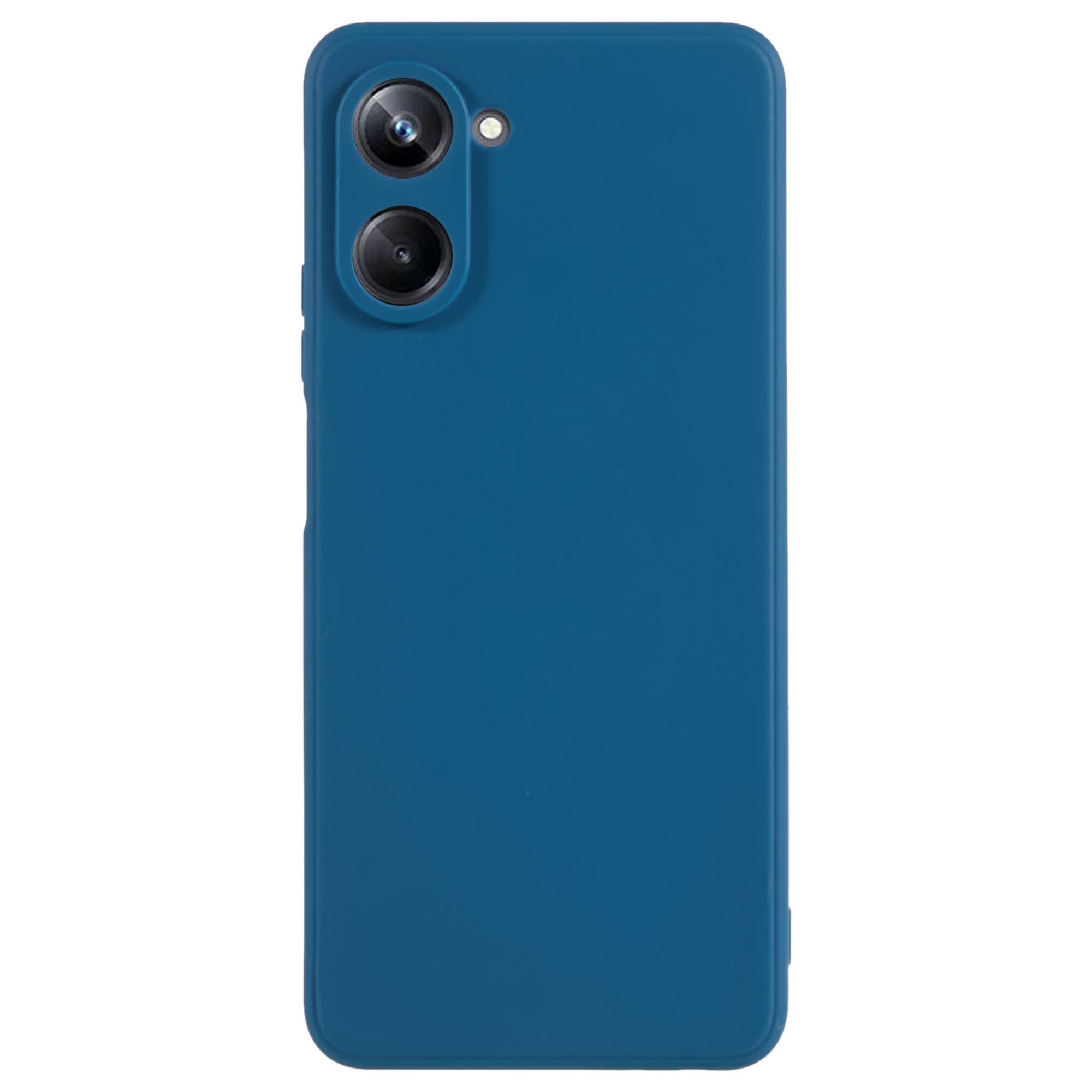 

Для Realme 10 4G Чехол для телефона из мягкого ТПУ с прямыми краями, Точный вырез для объектива, Защитная крышка конфетного цвета Sapphire