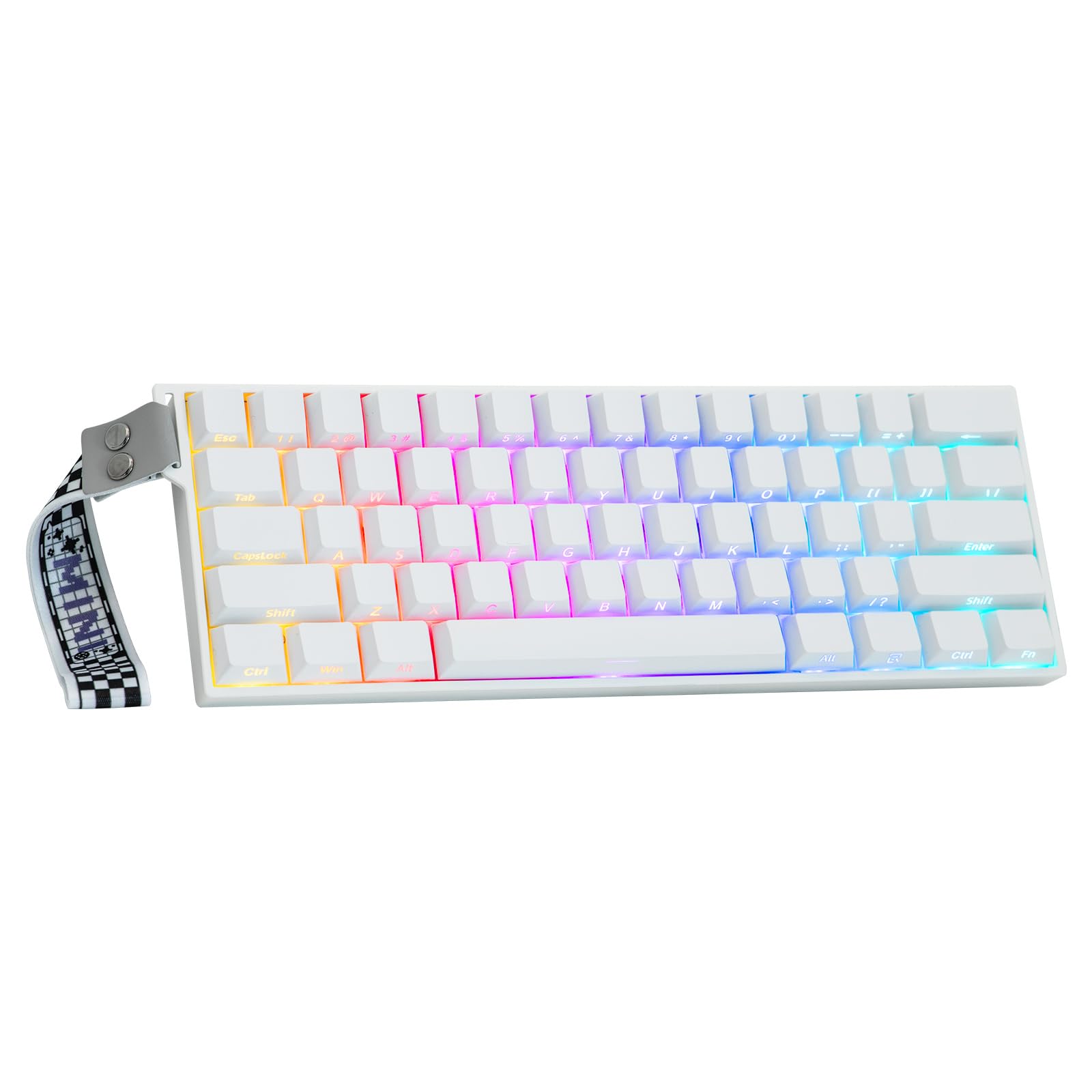 

MechLands Aula Mini60 HE PRO Wireless Hall Effect 4000mAh Magnetic Gaming Adjustable 8K Low SOCD DKS RGB Backlight Keyboard, Battery, High-Speed білий