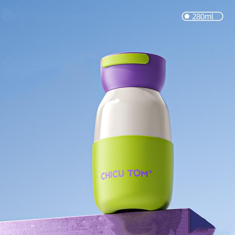 

Mini Water Bottles Insulated Thermal for Hot Cold Drink Small Ceramic Liner Vacuum Portable Water Bottle for Women Gifts Travel 201-300ml фиолетовый