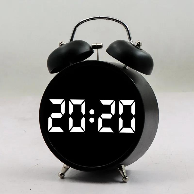 Premium Loud Sound Alarm Clock LED Screen Simple Number Display Multifunctional Device Bedroom Desktop Household Practical Decor