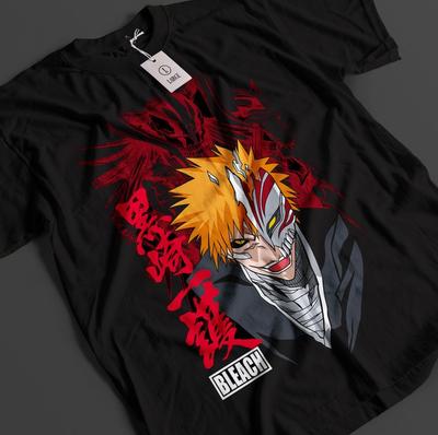 Bleach Anime Μπλούζα Ichigo Bankai Μπλούζα Byakuya Μπλούζα Aizen Zaraki Unisex Μπλουζάκι