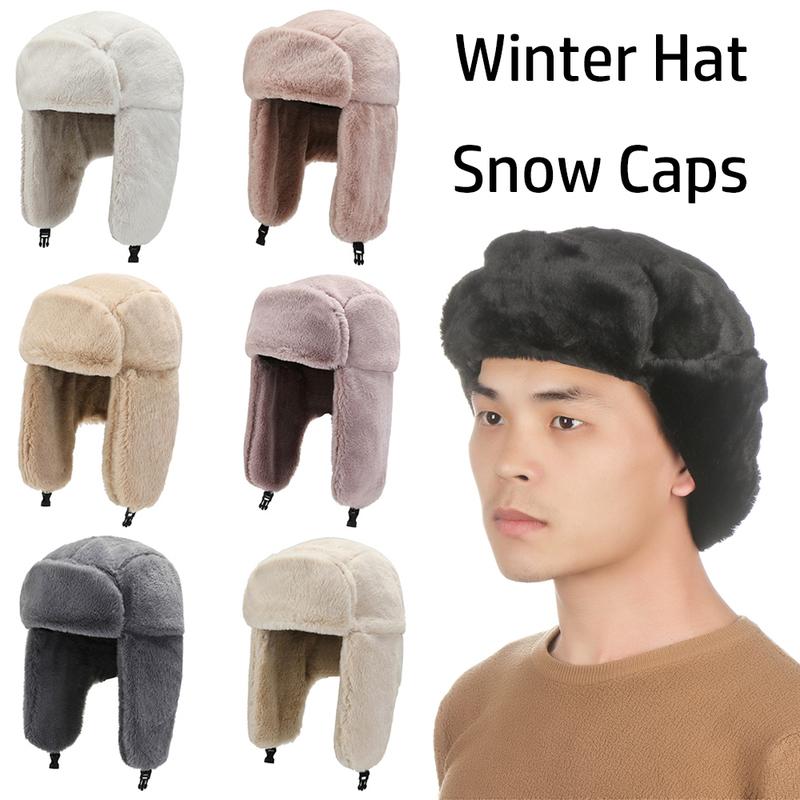 Warm Windproof Earflap Bonnet Bomber Hat Snow Caps Russian Ushanka Winter Hat
