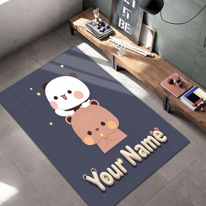 Peache Goma Custom Name Carpet Rug For Living Room Bedroom Home Sofa Decoration,Kids Play Non-slip Floor Mat