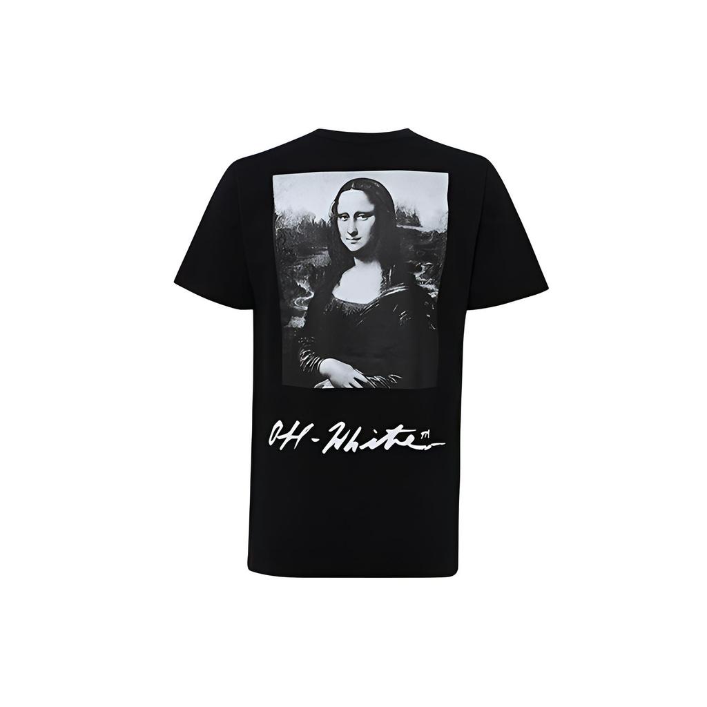 OFF WHITE Oversized Monalisa Graphic Print T Shirt OMAA038S191850051020