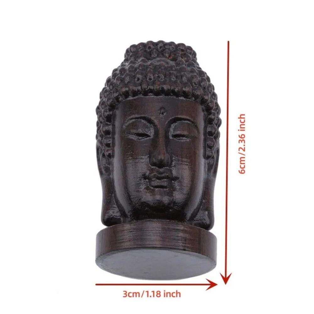 Hall Crafts Wood Tathagata Buddha Statue India Miniature Sakyamuni Statue Shakyamuni Creative Buddha Head Crafts Blessing