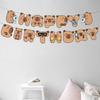 Unique Capybara Happy Birthday Garlands Elegant Capybara Happy Birthday Garlands Accessory Cartoon Theme Party Supplies