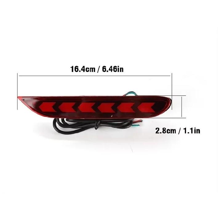 LED Rear Bumper Lights for Nissan Altima Rogue Sport QASHIQAI Infiniti Q50 Q70 Reflector Tail Brake Lamp Driving Light