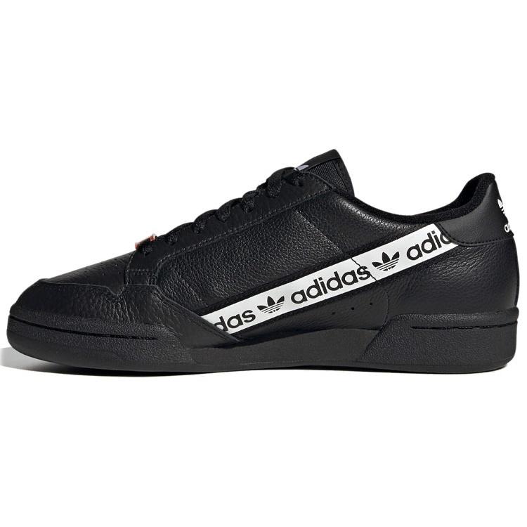 adidas Continental 80 Wordmark Side Stripe - Black White Men s H68724 EU 37⅓