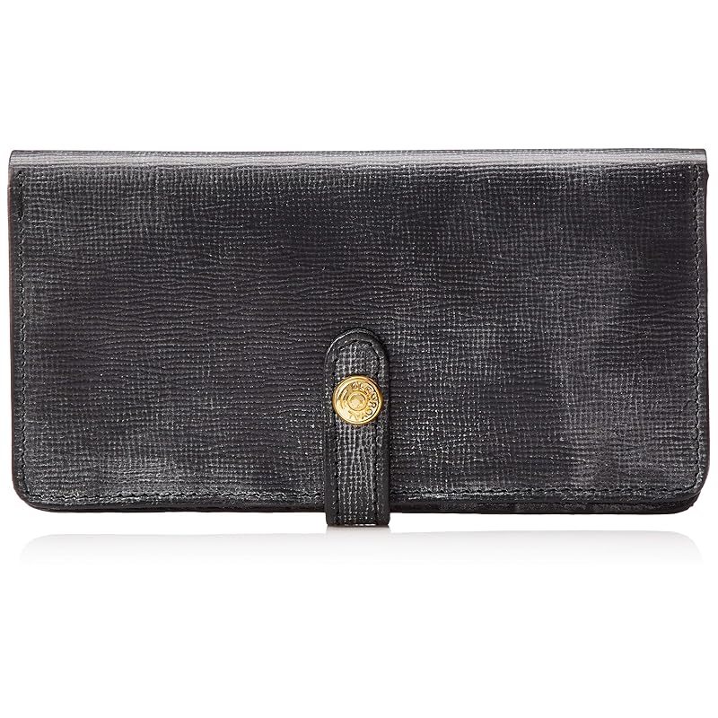 

[Glenroyal] long wallet [ROUND LONG PURSE] bifold wallet with flap compact wallet Thin water repellent bridle leather cowhide genuine leather Made in