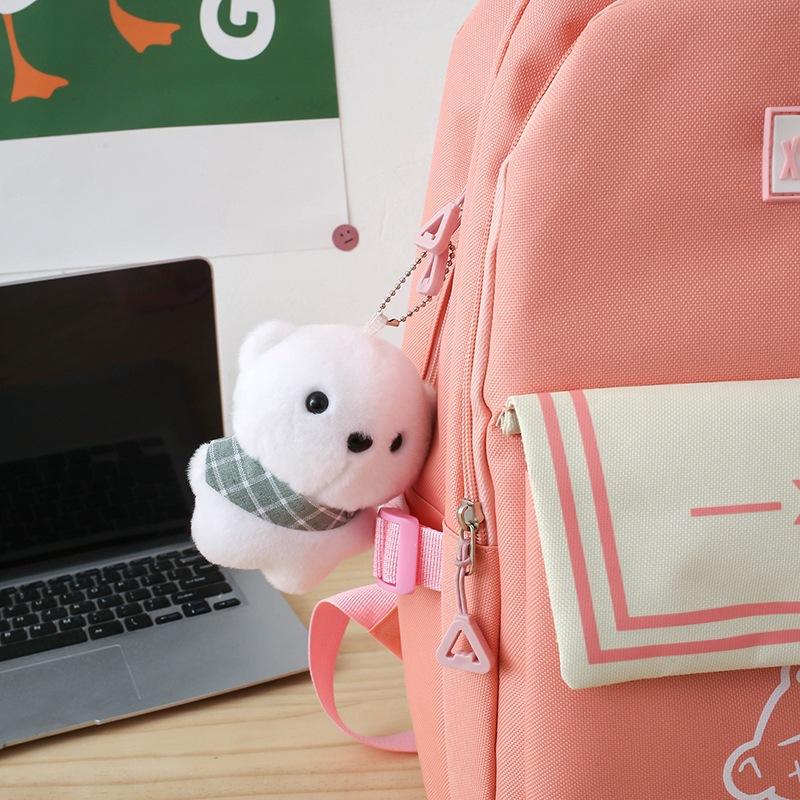 

School bag, four-piece set for girls and primary school students, lightweight and simple cartoon backpack, large-capacity backpack.