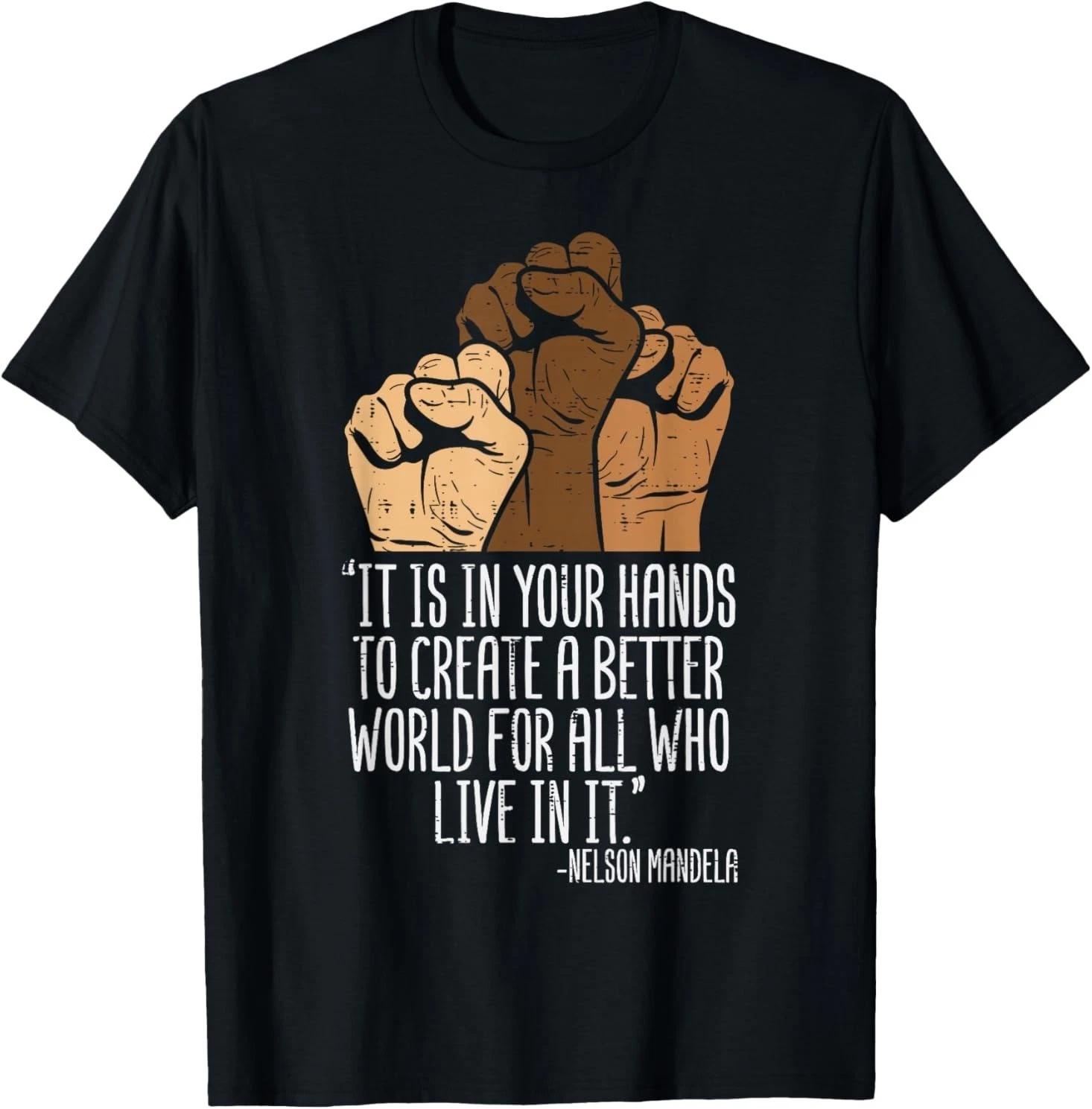 Your Hands Create Better World Black Lives Matter BLM Gift T shirt XL