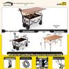 Faltbarer Outdoor-Camping-Handwagen und Picknick-Trolley
