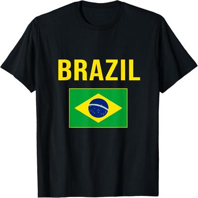 Brasilien Fußball Brasilianische Flagge T-Shirt