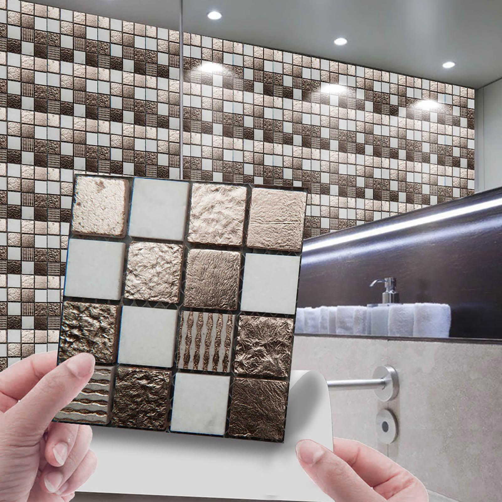 

40 шт. 3D-наклейки на кристаллическую плитку «сделай сам», водонепроницаемые самоклеящиеся наклейки на стену A