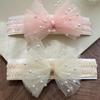 Pearl Bow Mesh Baby Headband - Princess Birthday Accessory