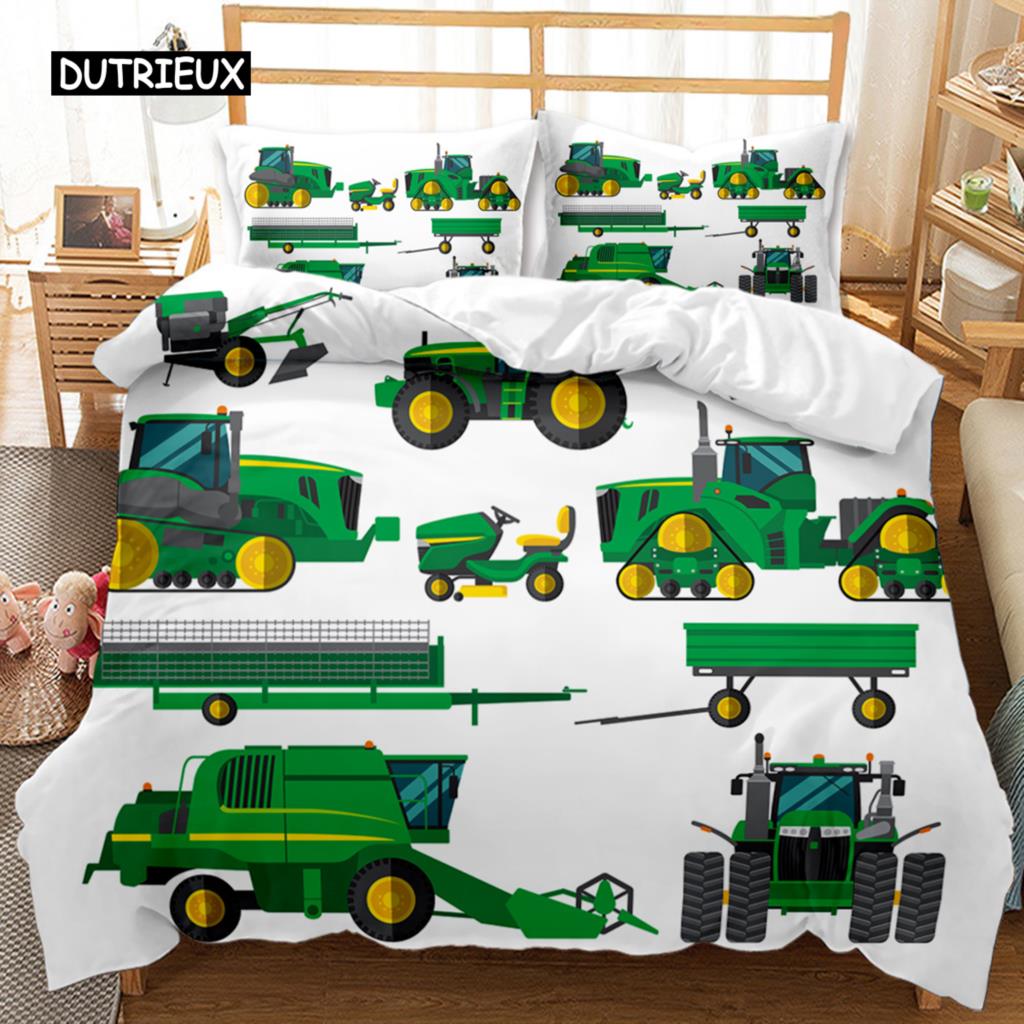 

Пододеяльник для инженерной машины, комплект постельного белья для мальчиков, экскаватора, самосвала, бетономешалки, ролика, полиэстеровый чехол-кулит 140x200cm 3pcs