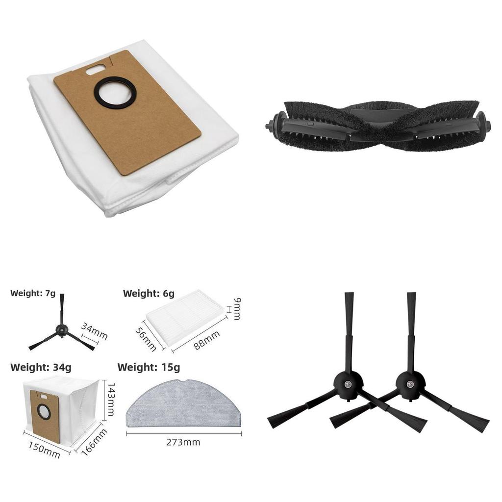 Tapo Rv20 Max Plus Roboterstaubsaugerteile einschließlich Kantenfilter und Mopp zur Hausreinigung