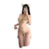 Rami heart vertical chain lace three-point bra panty set erotic underwear sexy pure desire naked buttocks A