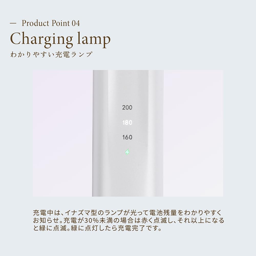 KINUJO KINUJO LuxeJewel Cordless Iron Silk Plate Maximum White For Overseas Use LuxeJewel- 200℃ 37Lx3.1Wcm