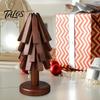 Wooden Tripod Coaster Set Trivets for Hot Dishes 3/4Pcs Tree Shape Coasters Practical Kitchen Accessory with Stand Table Decor Accessories Rustic
