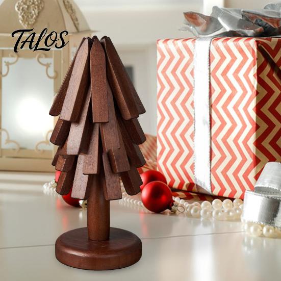 Wooden Tripod Coaster Set Trivets for Hot Dishes 3/4Pcs Tree Shape Coasters Practical Kitchen Accessory with Stand Table Decor Accessories Rustic