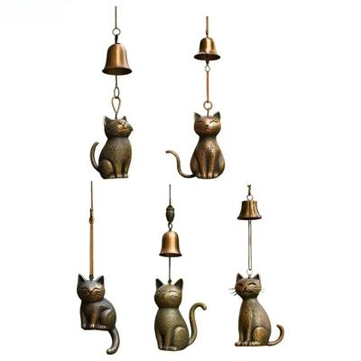 Metall Kätzchen Windspiele Außen Garten Dekoration Harmonischer Klang Rostfrei