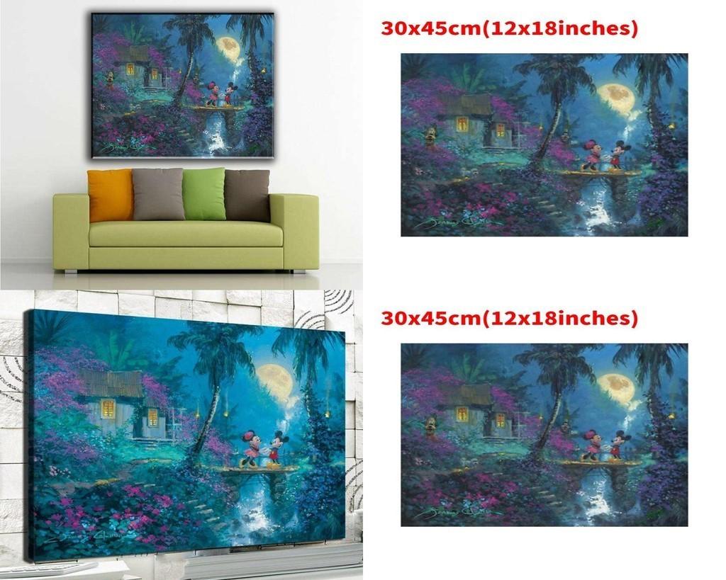 Meerjungfrauen-Prinzessin Leinwand-Wandkunst Modernes Märchen Schlafzimmer Kinderzimmer Dekorative Malerei Kernmaterial