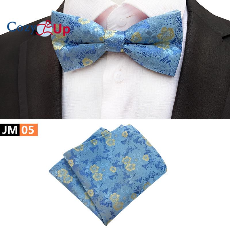 İki Parça Takım Paisley Papyon ve Cep Mendilleri