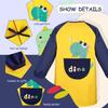 Painting Apron Double Layer Waterproof Painting Coat School with Pockets Painting Gown Children 6~8 Years Craft Apron Painting
