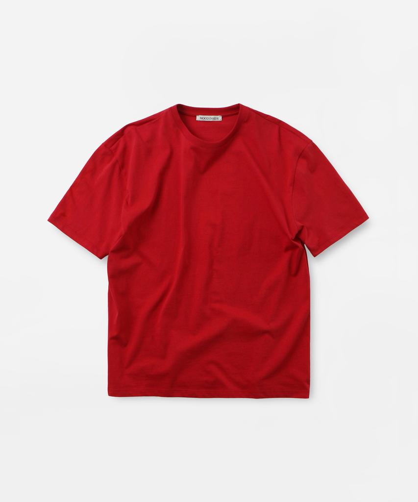 MOOD INSIDE Color Pack Essential Layered Half Tee_Red (Type A)