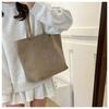 Trendy Street Style Canvas Tote Bag Fall 2023 Casual Large Capacity Shoulder Bag