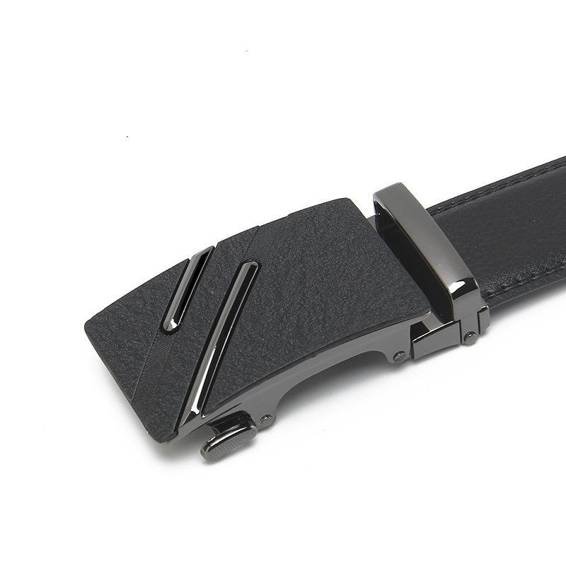 Frosted Automatic Buckle Opening Two Layer Cowhide Belt Business and Casual Men's Trendy Belt