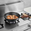 Wooden Handle Hammered Iron Wok Uncoated Cooking Pot Durable Hammered Frying Pan  Breakfast